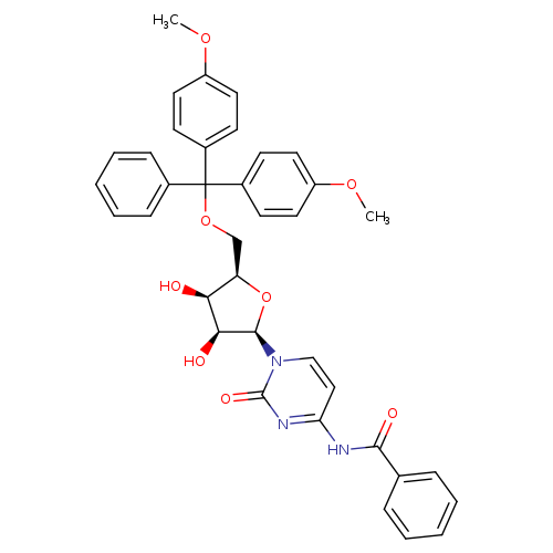 N-(1-((2R,3R,4S,5R)-5-((Bis(4-Methoxyphenyl)(Phenyl)Methoxy)Methyl)-3,4-Dihydroxytetrahydrofuran-2-Yl)-2-Oxo-1,2-Dihydropyrimidin-4-Yl)Benzamide