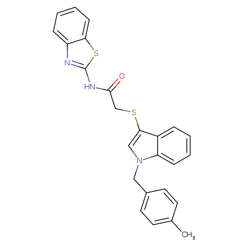 N-(1,3-benzothiazol-2-yl)-2-({1-[(4-methylphenyl)methyl]-1H-indol-3-yl}sulfanyl)acetamide
