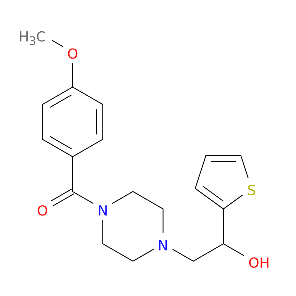 2-[4-(4-methoxybenzoyl)piperazin-1-yl]-1-(thiophen-2-yl)ethan-1-ol