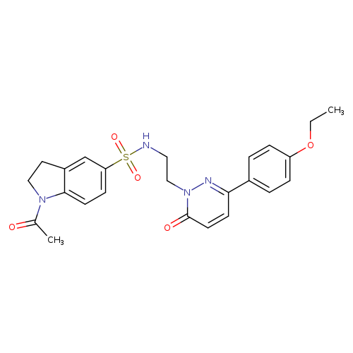 1-acetyl-N-{2-[3-(4-ethoxyphenyl)-6-oxo-1,6-dihydropyridazin-1-yl]ethyl}-2,3-dihydro-1H-indole-5-sulfonamide