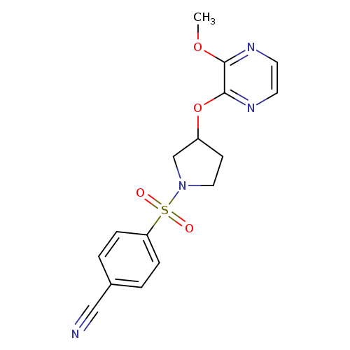 4-({3-[(3-methoxypyrazin-2-yl)oxy]pyrrolidin-1-yl}sulfonyl)benzonitrile