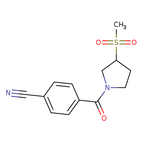 4-(3-methanesulfonylpyrrolidine-1-carbonyl)benzonitrile