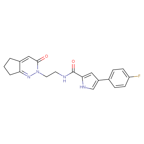 4-(4-fluorophenyl)-N-(2-{3-oxo-2H,3H,5H,6H,7H-cyclopenta[c]pyridazin-2-yl}ethyl)-1H-pyrrole-2-carboxamide