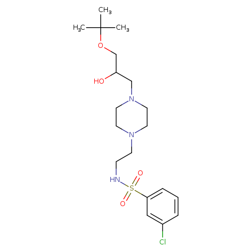 N-(2-{4-[3-(tert-butoxy)-2-hydroxypropyl]piperazin-1-yl}ethyl)-3-chlorobenzene-1-sulfonamide