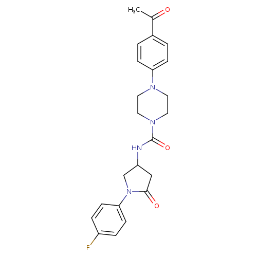 4-(4-acetylphenyl)-N-[1-(4-fluorophenyl)-5-oxopyrrolidin-3-yl]piperazine-1-carboxamide