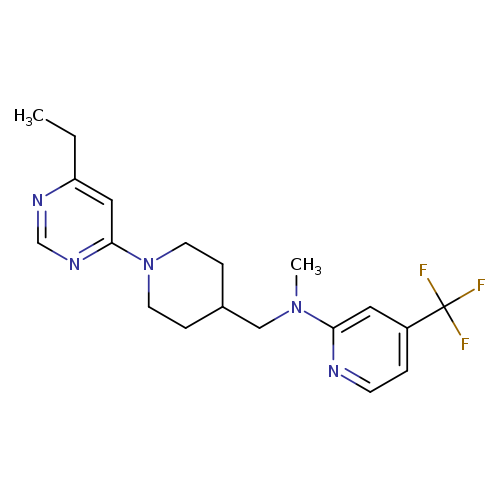 N-{[1-(6-ethylpyrimidin-4-yl)piperidin-4-yl]methyl}-N-methyl-4-(trifluoromethyl)pyridin-2-amine