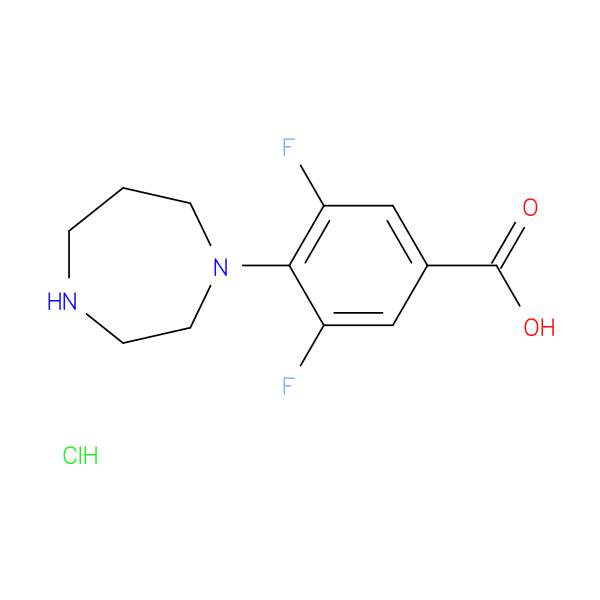 4-(1,4-diazepan-1-yl)-3,5-difluorobenzoic acid hydrochloride