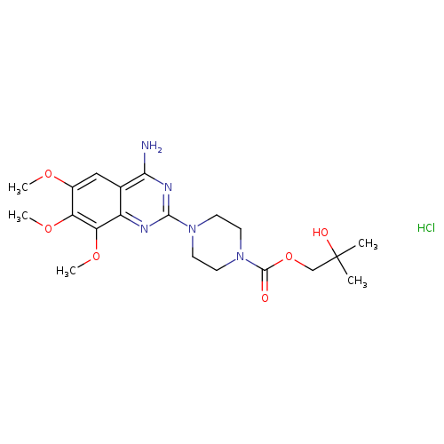 2-hydroxy-2-methylpropyl 4-(4-amino-6,7,8-trimethoxyquinazolin-2-yl)piperazine-1-carboxylate monohydrochloride