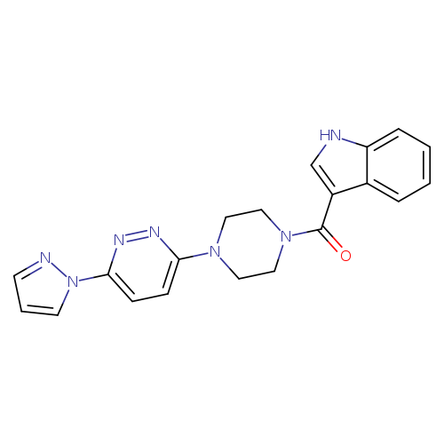 3-{4-[6-(1H-pyrazol-1-yl)pyridazin-3-yl]piperazine-1-carbonyl}-1H-indole