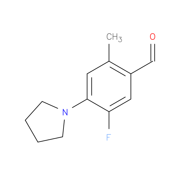 5-Fluoro-2-methyl-4-(1-pyrrolidinyl)benzaldehyde
