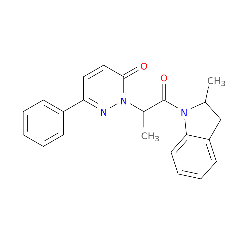 2-[1-(2-methyl-2,3-dihydro-1H-indol-1-yl)-1-oxopropan-2-yl]-6-phenyl-2,3-dihydropyridazin-3-one