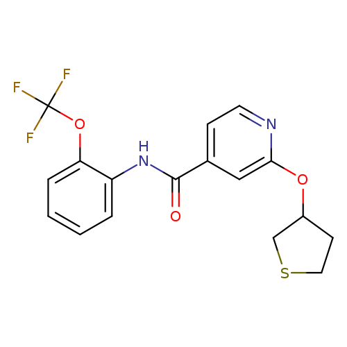 2-(thiolan-3-yloxy)-N-[2-(trifluoromethoxy)phenyl]pyridine-4-carboxamide