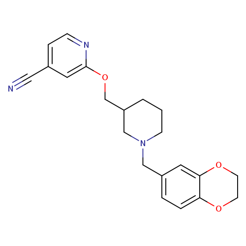 2-({1-[(2,3-dihydro-1,4-benzodioxin-6-yl)methyl]piperidin-3-yl}methoxy)pyridine-4-carbonitrile