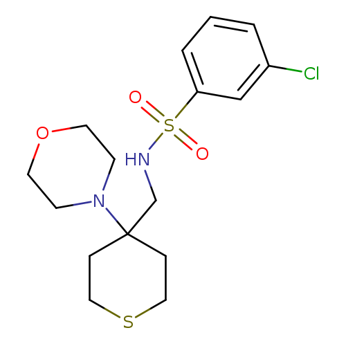 3-chloro-N-{[4-(morpholin-4-yl)thian-4-yl]methyl}benzene-1-sulfonamide