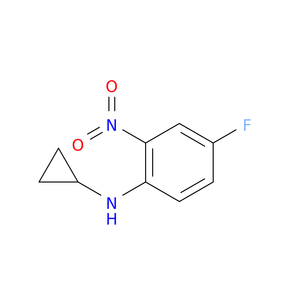 Benzenamine, N-cyclopropyl-4-fluoro-2-nitro-