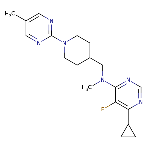 6-cyclopropyl-5-fluoro-N-methyl-N-{[1-(5-methylpyrimidin-2-yl)piperidin-4-yl]methyl}pyrimidin-4-amine