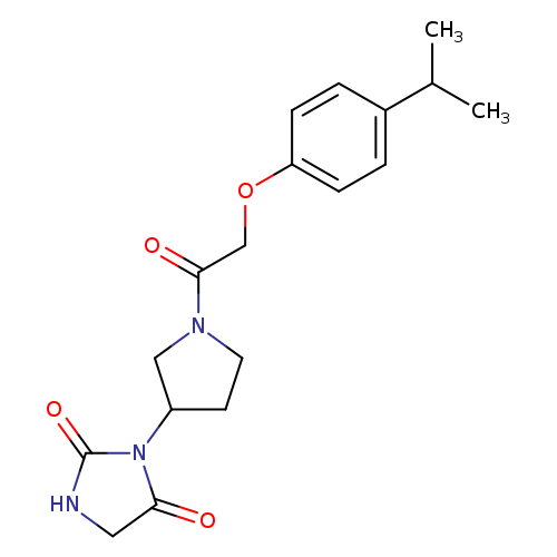 3-(1-{2-[4-(propan-2-yl)phenoxy]acetyl}pyrrolidin-3-yl)imidazolidine-2,4-dione