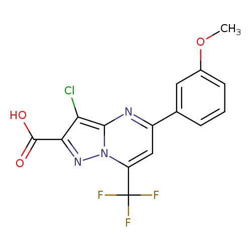3-Chloro-5-(3-methoxyphenyl)-7-(trifluoromethyl)pyrazolo[1,5-a]pyrimidine-2-carboxylic acid
