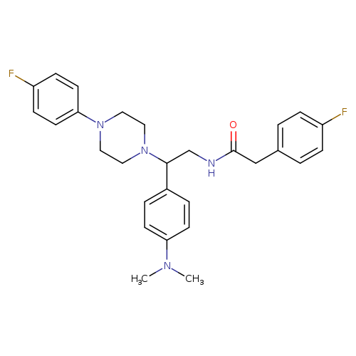 N-{2-[4-(dimethylamino)phenyl]-2-[4-(4-fluorophenyl)piperazin-1-yl]ethyl}-2-(4-fluorophenyl)acetamide