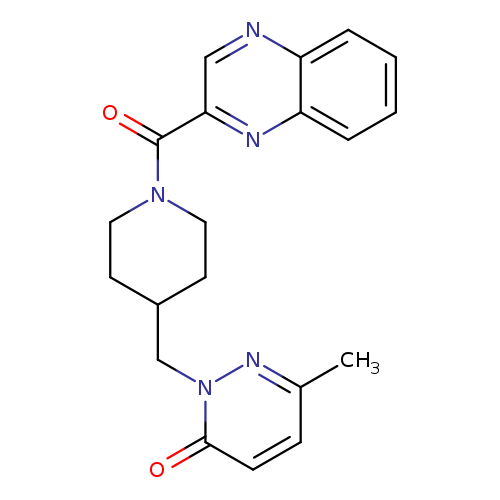 6-methyl-2-{[1-(quinoxaline-2-carbonyl)piperidin-4-yl]methyl}-2,3-dihydropyridazin-3-one