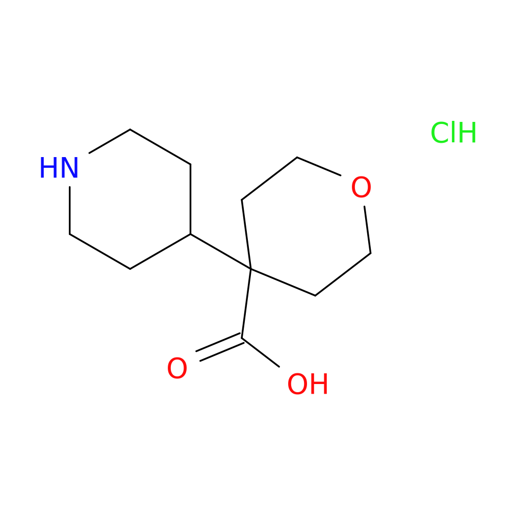 4-(piperidin-4-yl)oxane-4-carboxylic acid hydrochloride