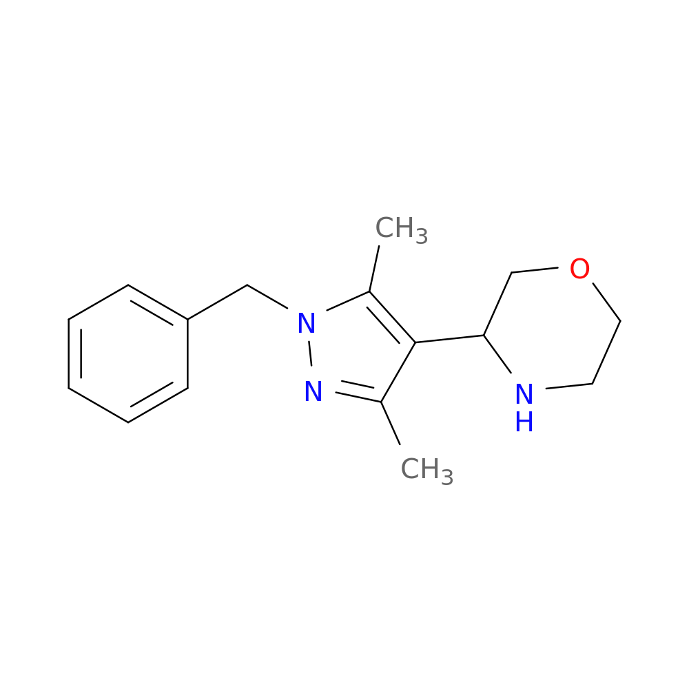 3-(1-benzyl-3,5-dimethyl-1H-pyrazol-4-yl)morpholine