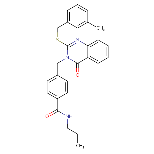 4-[(2-{[(3-methylphenyl)methyl]sulfanyl}-4-oxo-3,4-dihydroquinazolin-3-yl)methyl]-N-propylbenzamide