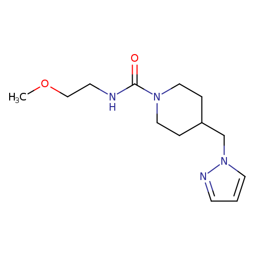 N-(2-methoxyethyl)-4-[(1H-pyrazol-1-yl)methyl]piperidine-1-carboxamide