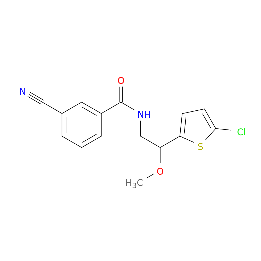 N-[2-(5-chlorothiophen-2-yl)-2-methoxyethyl]-3-cyanobenzamide