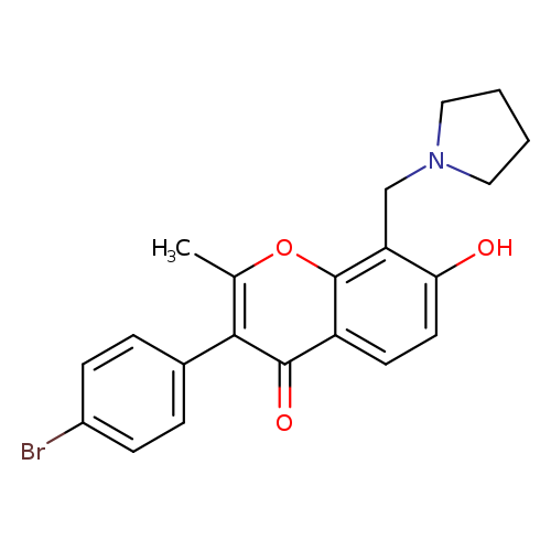 3-(4-bromophenyl)-7-hydroxy-2-methyl-8-[(pyrrolidin-1-yl)methyl]-4H-chromen-4-one