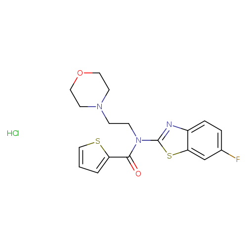 N-(6-fluoro-1,3-benzothiazol-2-yl)-N-[2-(morpholin-4-yl)ethyl]thiophene-2-carboxamide hydrochloride