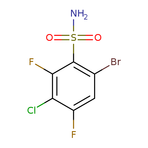 6-bromo-3-chloro-2,4-difluorobenzene-1-sulfonamide