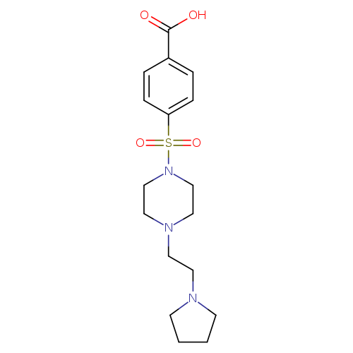 4-({4-[2-(pyrrolidin-1-yl)ethyl]piperazin-1-yl}sulfonyl)benzoic acid