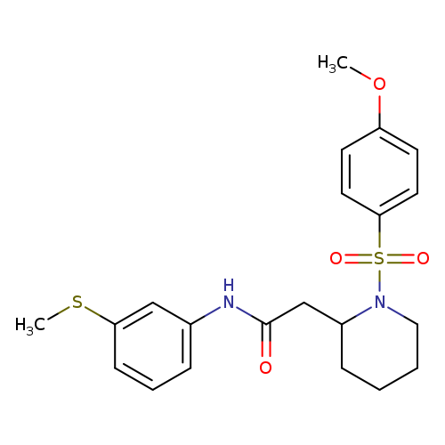 2-[1-(4-methoxybenzenesulfonyl)piperidin-2-yl]-N-[3-(methylsulfanyl)phenyl]acetamide