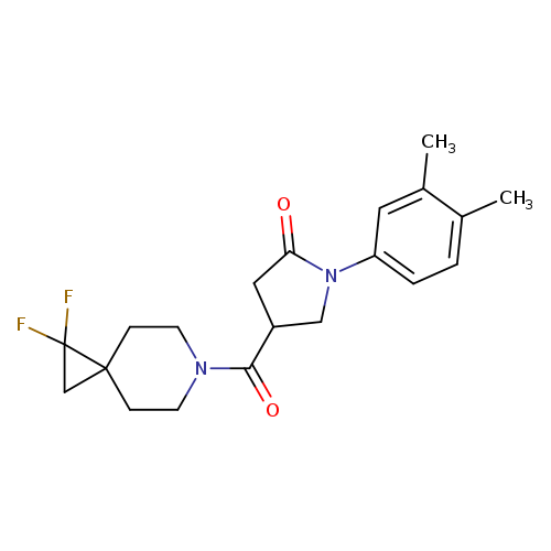 4-{1,1-difluoro-6-azaspiro[2.5]octane-6-carbonyl}-1-(3,4-dimethylphenyl)pyrrolidin-2-one