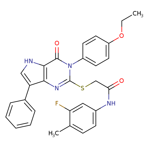 2-{[3-(4-ethoxyphenyl)-4-oxo-7-phenyl-3H,4H,5H-pyrrolo[3,2-d]pyrimidin-2-yl]sulfanyl}-N-(3-fluoro-4-methylphenyl)acetamide