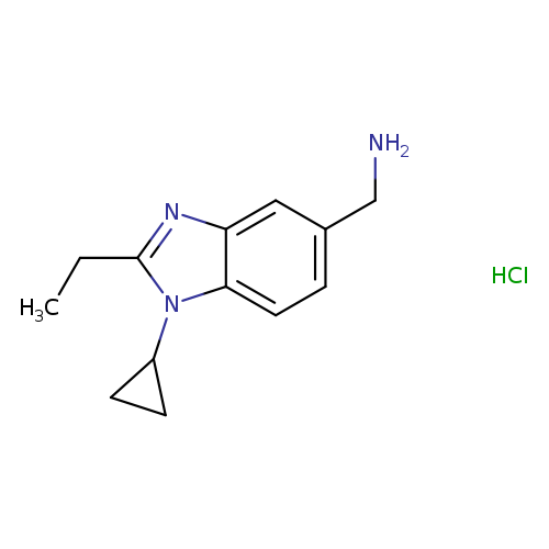 (1-cyclopropyl-2-ethyl-1H-1,3-benzodiazol-5-yl)methanamine hydrochloride