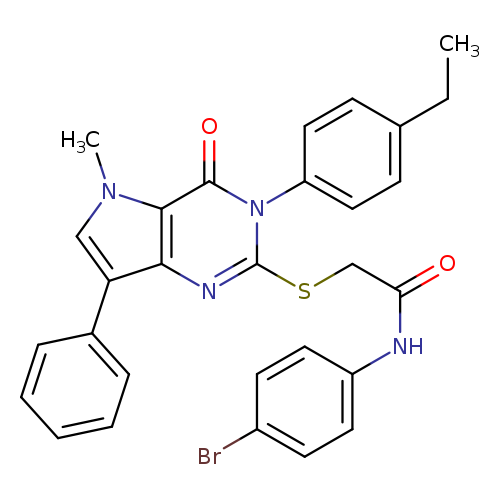 N-(4-bromophenyl)-2-{[3-(4-ethylphenyl)-5-methyl-4-oxo-7-phenyl-3H,4H,5H-pyrrolo[3,2-d]pyrimidin-2-yl]sulfanyl}acetamide