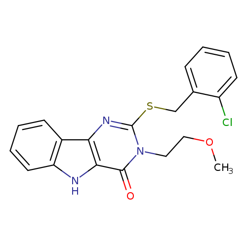 2-{[(2-chlorophenyl)methyl]sulfanyl}-3-(2-methoxyethyl)-3H,4H,5H-pyrimido[5,4-b]indol-4-one