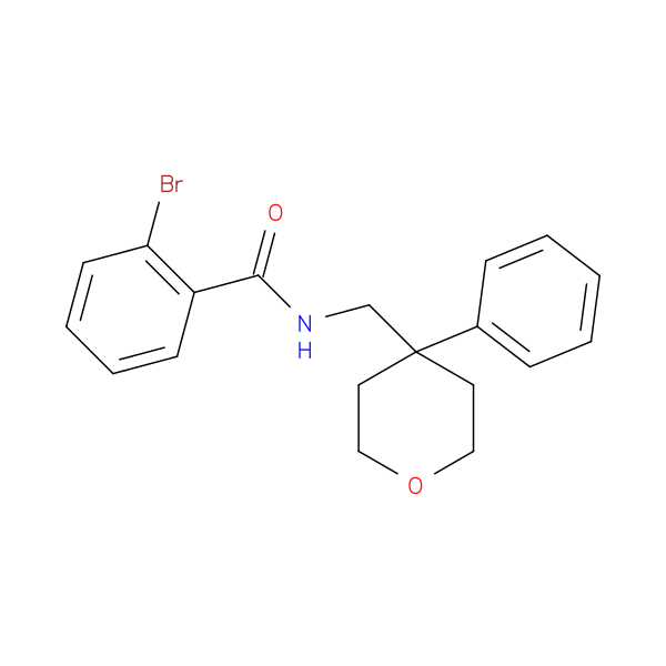 2-bromo-N-[(4-phenyloxan-4-yl)methyl]benzamide