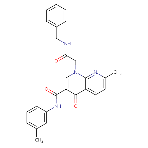 1-[(benzylcarbamoyl)methyl]-7-methyl-N-(3-methylphenyl)-4-oxo-1,4-dihydro-1,8-naphthyridine-3-carboxamide
