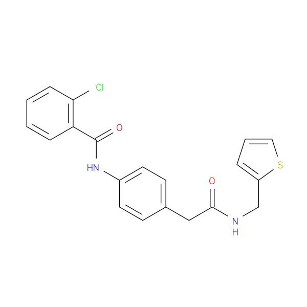 2-chloro-N-[4-({[(thiophen-2-yl)methyl]carbamoyl}methyl)phenyl]benzamide