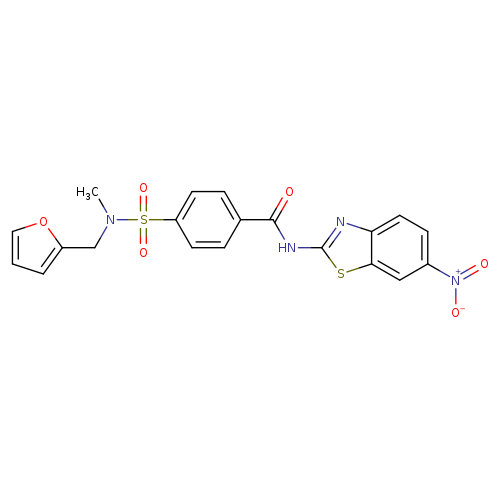 4-{[(furan-2-yl)methyl](methyl)sulfamoyl}-N-(6-nitro-1,3-benzothiazol-2-yl)benzamide