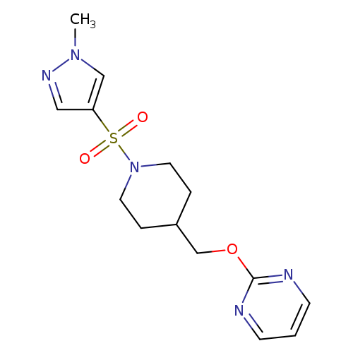 2-({1-[(1-methyl-1H-pyrazol-4-yl)sulfonyl]piperidin-4-yl}methoxy)pyrimidine