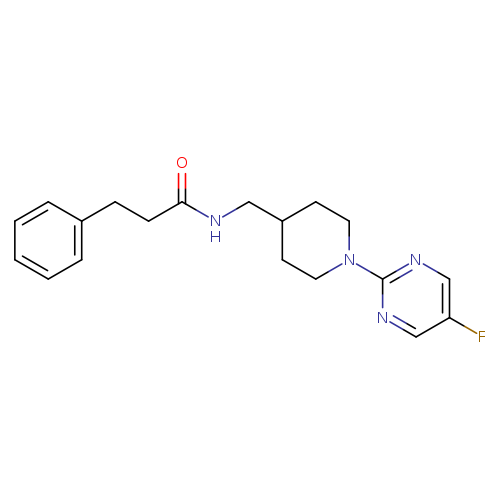 N-{[1-(5-fluoropyrimidin-2-yl)piperidin-4-yl]methyl}-3-phenylpropanamide