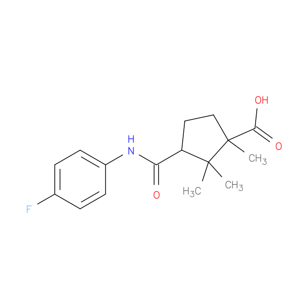 Cyclopentanecarboxylic acid, 3-[[(4-fluorophenyl)amino]carbonyl]-1,2,2-trimethyl-
