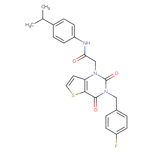 2-{3-[(4-fluorophenyl)methyl]-2,4-dioxo-1H,2H,3H,4H-thieno[3,2-d]pyrimidin-1-yl}-N-[4-(propan-2-yl)phenyl]acetamide