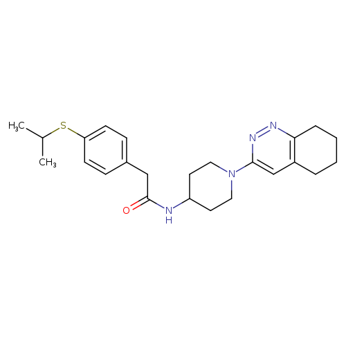 2-[4-(propan-2-ylsulfanyl)phenyl]-N-[1-(5,6,7,8-tetrahydrocinnolin-3-yl)piperidin-4-yl]acetamide
