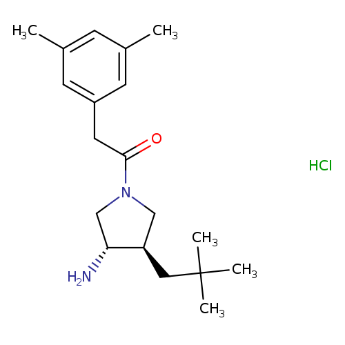 rac-1-[(3R,4S)-3-amino-4-(2,2-dimethylpropyl)pyrrolidin-1-yl]-2-(3,5-dimethylphenyl)ethan-1-onehydrochloride,trans