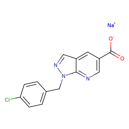 sodium 1-[(4-chlorophenyl)methyl]-1H-pyrazolo[3,4-b]pyridine-5-carboxylate